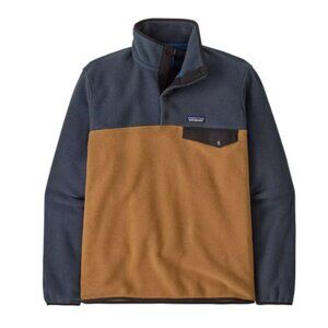 Lightweight Synchilla (Deer Brown) Patagonia Men's Snap Fleece Pullover - New